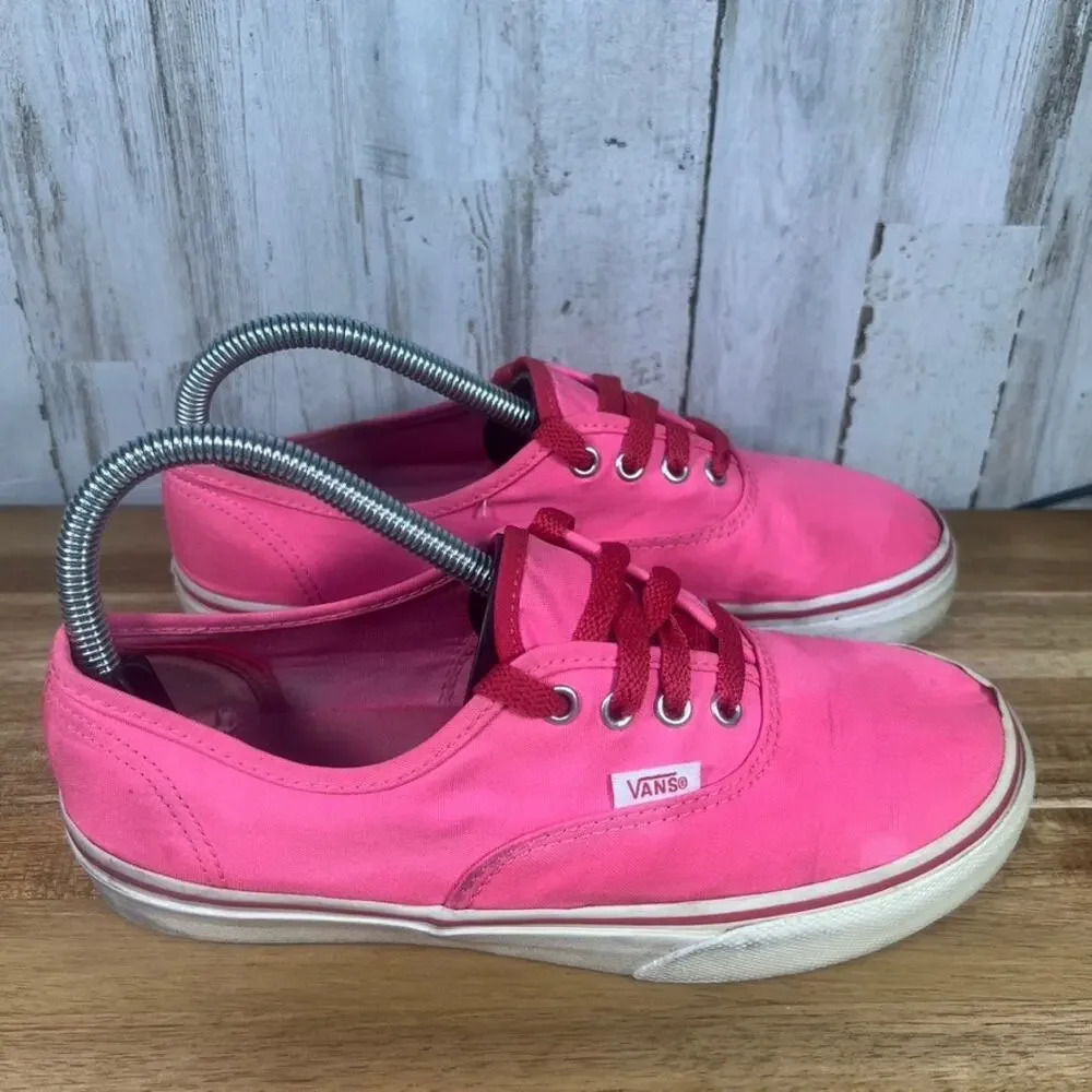 Vans Kids‎ Size 4 Hot Pink Lace-Up Low Top Era Skate Shoes Sneakers